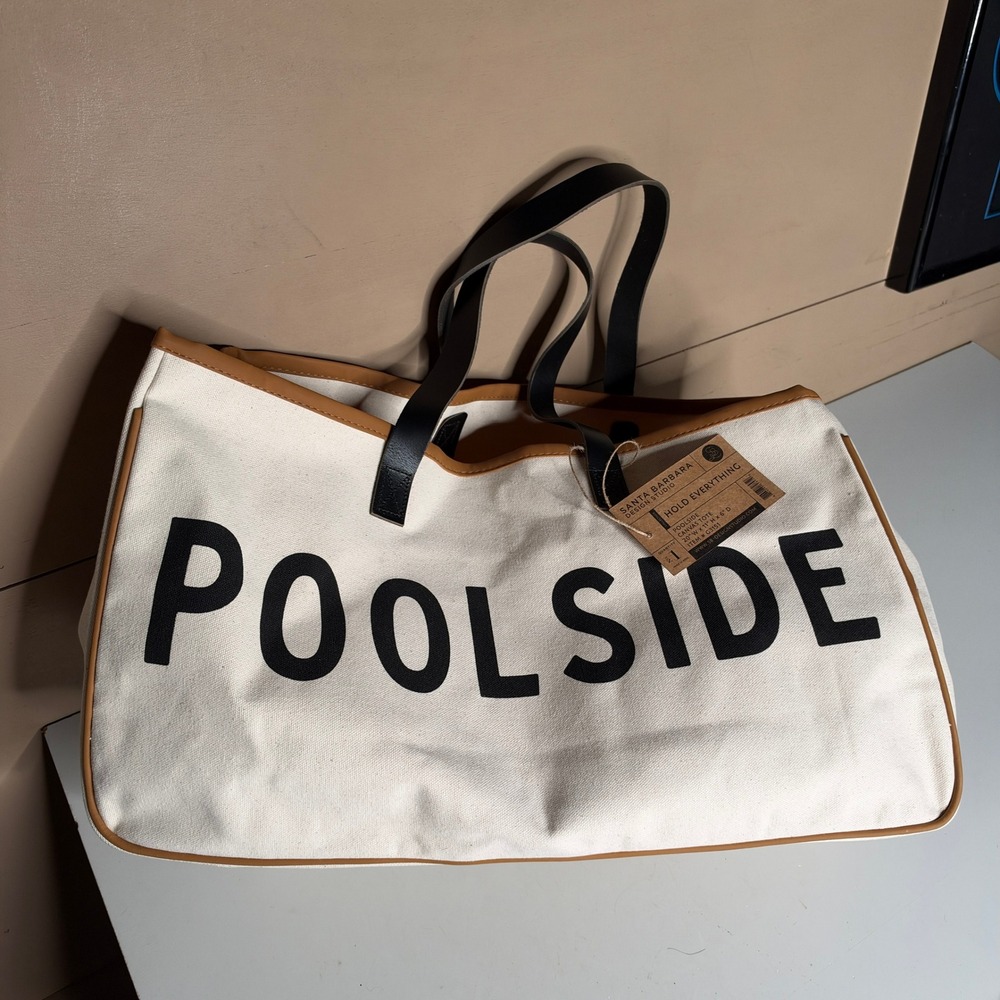 Santa Barbara Design Studio Poolside Canvas Tote Bag Hold Everything Cream Tan